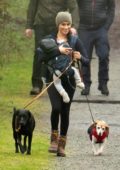 Meghan Markle is all smiles while enjoying a casual stroll with her baby at a neighborhood park in Victoria, Canada