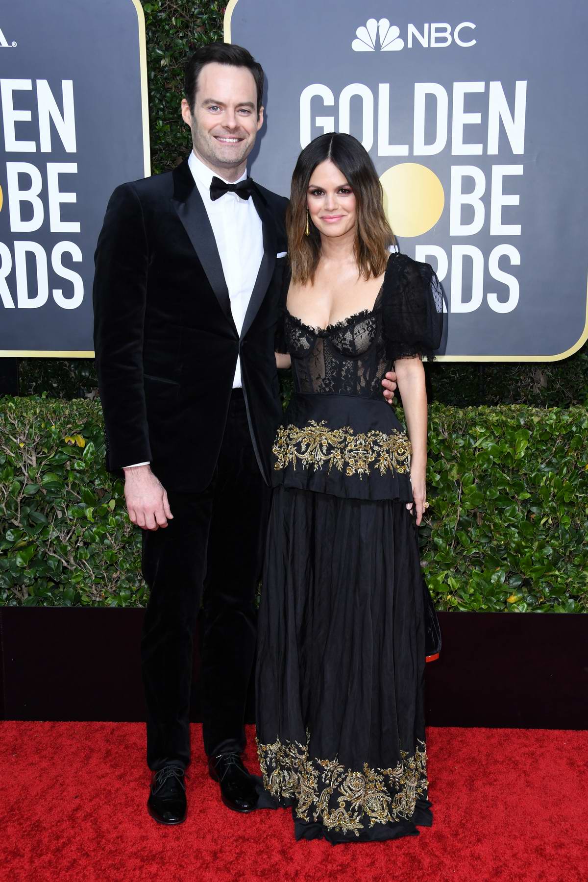 Rachel Bilson and Bill Hader attend the 77th Annual Golden Globe Awards ...