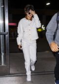 Selena Gomez dons all-white denim as she arrives at JFK airport in New York City