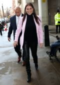 Stephanie McMahon is all smiles as she arrives at BBC studio in London, UK