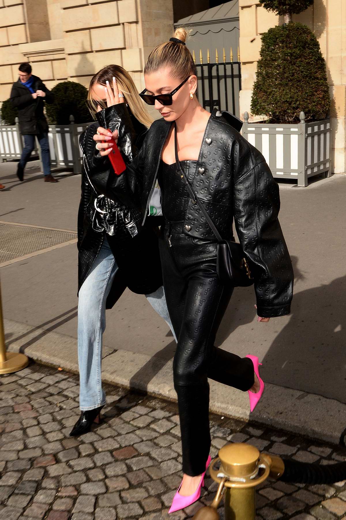 hailey bieber attends the dior show, f-w 2020 during paris fashion week ...