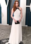 Karen Gillan attends the 2020 Vanity Fair Oscar Party at Wallis Annenberg Center for the Performing Arts in Los Angeles