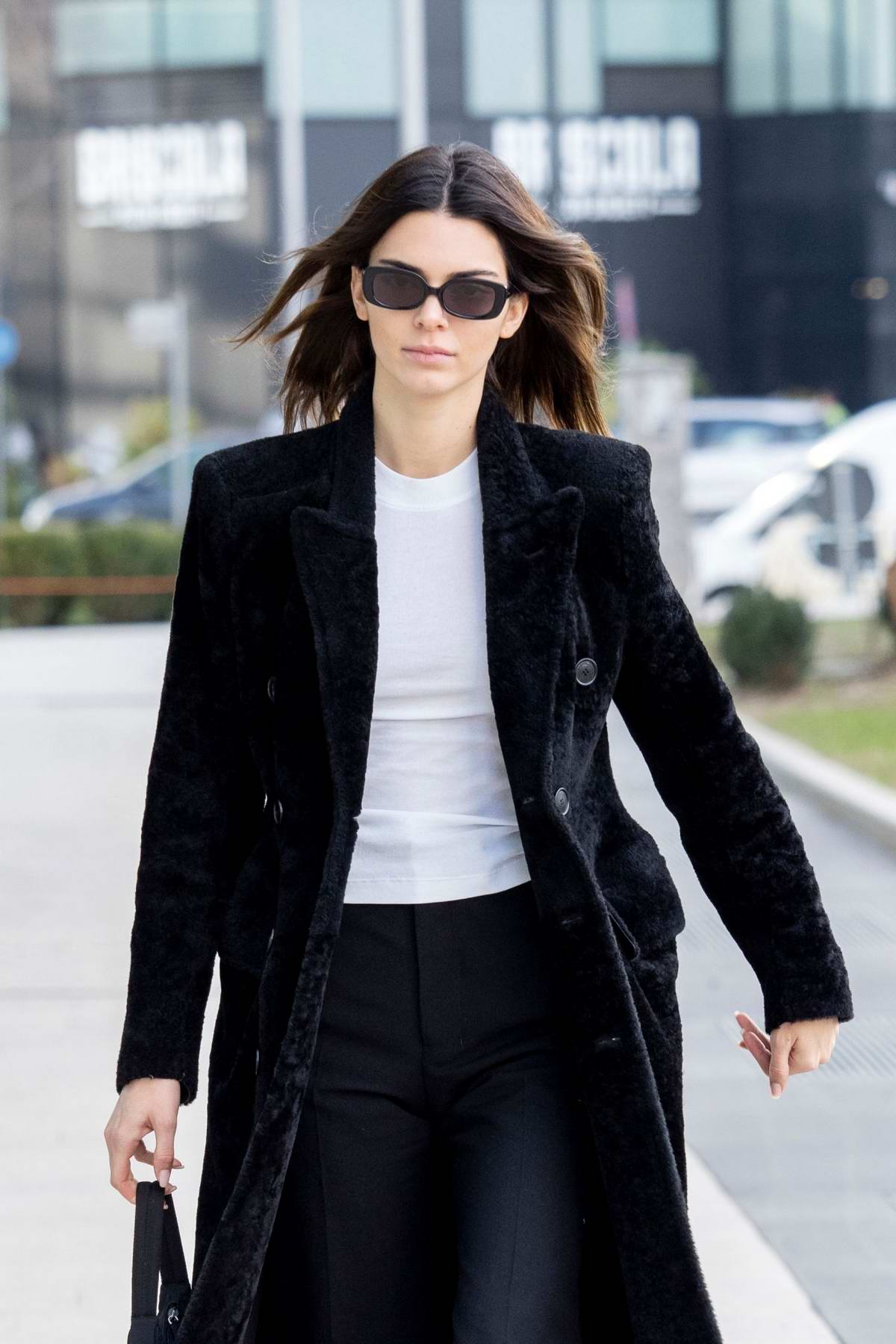 kendall jenner looks chic as she steps out during milan fashion week ...