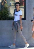 Alessandra Ambrosio rocks a casual look for lunch with friends at Crossroads in West Hollywood, California