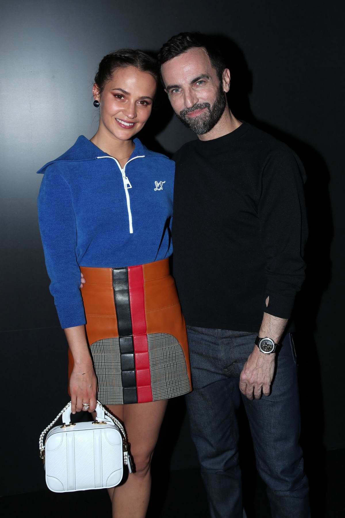 Alicia Vikander attends the Louis Vuitton SS22 show during Paris Fashion  Week in Paris, France