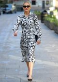 Ashley Roberts looks great in Dalmatian print dress as she leaves Heart Radio in London, UK