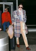 Gigi Hadid and Yolanda Hadid spotted as she they touch down at JFK airport in New York City