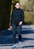 Jennifer Garner steps out for a power walk session with a friend in Pacific Palisades, California