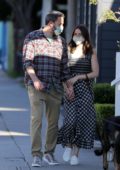 Ana de Armas and Ben Affleck wear matching masks as they step out for a stroll in Venice Beach, California