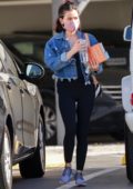 Lucy Hale makes a stop at a Starbucks drive-thru while out to run a few errands in Burbank, California
