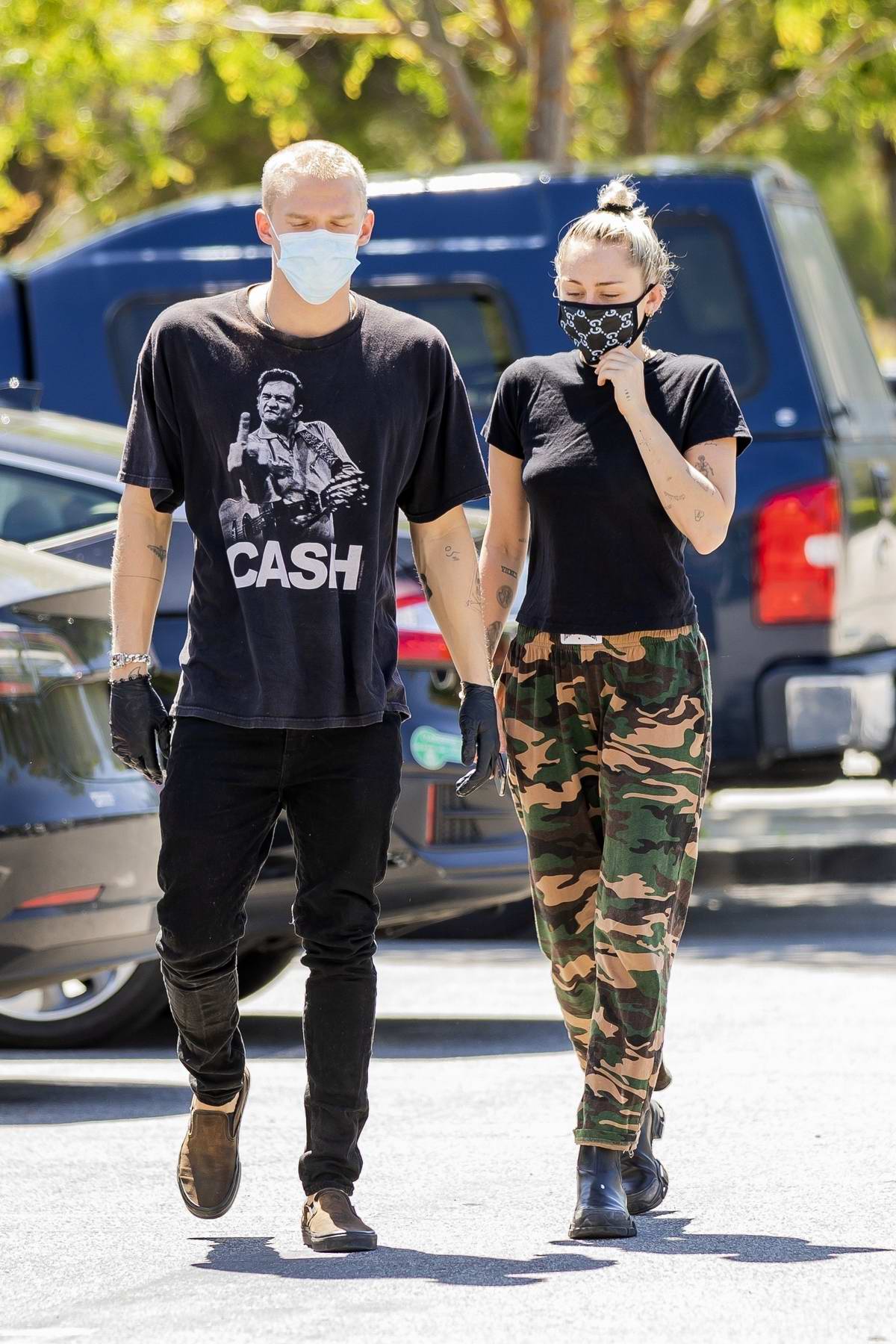 Miley Cyrus and Cody Simpson step out for coffee at 10 Speed Coffee in