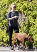 Natalie Dormer steps out for a walk with boyfriend David Oakes and her dog in Richmond, UK