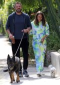 Ana de Armas and Ben Affleck are all smiles while out walking their dogs in Venice, California