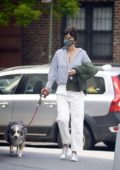 Helena Christensen takes a break from quarantine as she gets some fresh air at a park in New York City