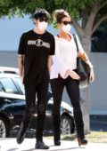 Kate Beckinsale seen arriving back to her home with boyfriend Goodie Grace in Pacific Palisades, California