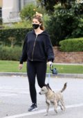 Katherine Schwarzenegger enjoys a stroll with her dog in West Hollywood, California