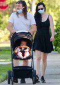 Krysten Ritter steps out for stroll with partner Adam Granduciel and their son in Los Feliz, California