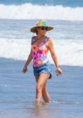 Kate Hudson seen enjoying a day at the beach in Malibu, California