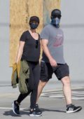Katherine Schwarzenegger and Chris Pratt go out for a morning walk in Santa Monica, California