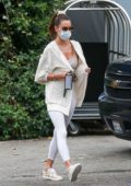 Alessandra Ambrosio keeps it casual yet stylish as she heads for a spa session at The Bel Air Hotel in Los Angeles