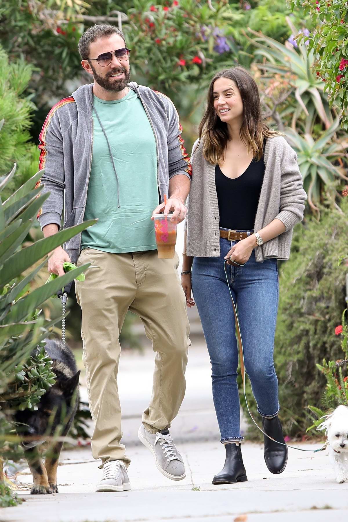 ana de armas and ben affleck share a few laughs while out for their