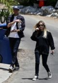 Ashley Benson and G-Eazy get their mail as they return home after spending time with some friends in Los Angeles