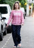 Emma Rigby looks cute as she steps out make-up free in London, UK