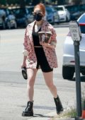 Madelaine Petsch keeps it trendy as she makes a stop for some coffee drinks in Studio City, California