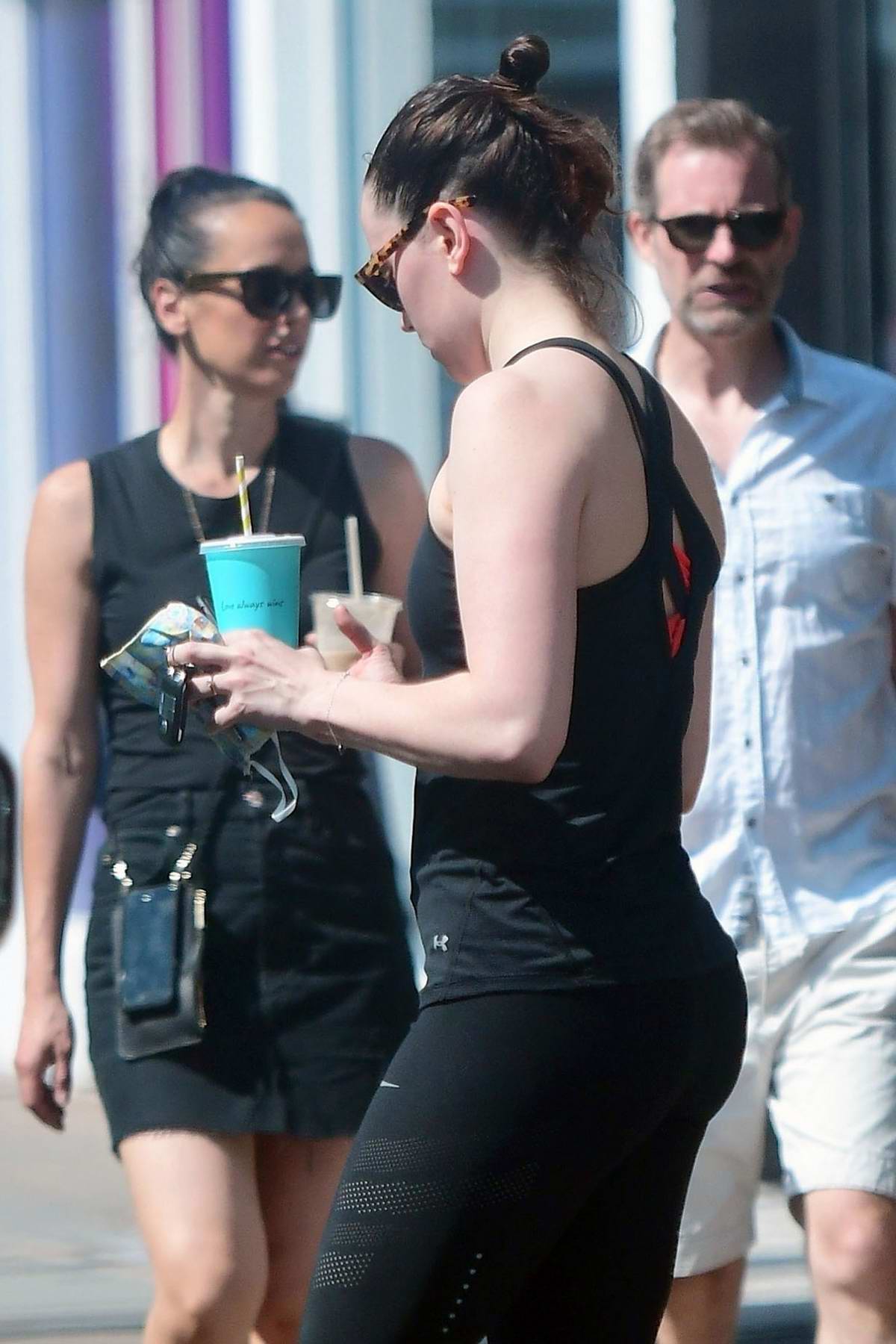 Daisy Ridley looks fit in tank top and leggings as she hits the