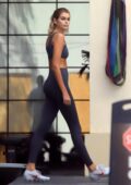 Kaia Gerber and Cara Delevingne seen during their workout session at the Dogpound gym in Los Angeles