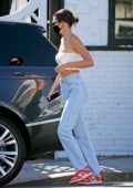 kendall jenner keeps it low-key as she leaves after a solo dinner at mr  chow in beverly hills, california-040922_6