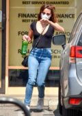 Aubrey Plaza picks up some snacks while making stop at gas station in Los Angeles