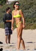 Camila Coelho stuns in yellow bikini while enjoying a beach day with Alessandra Ambrosio in Santa Monica, California