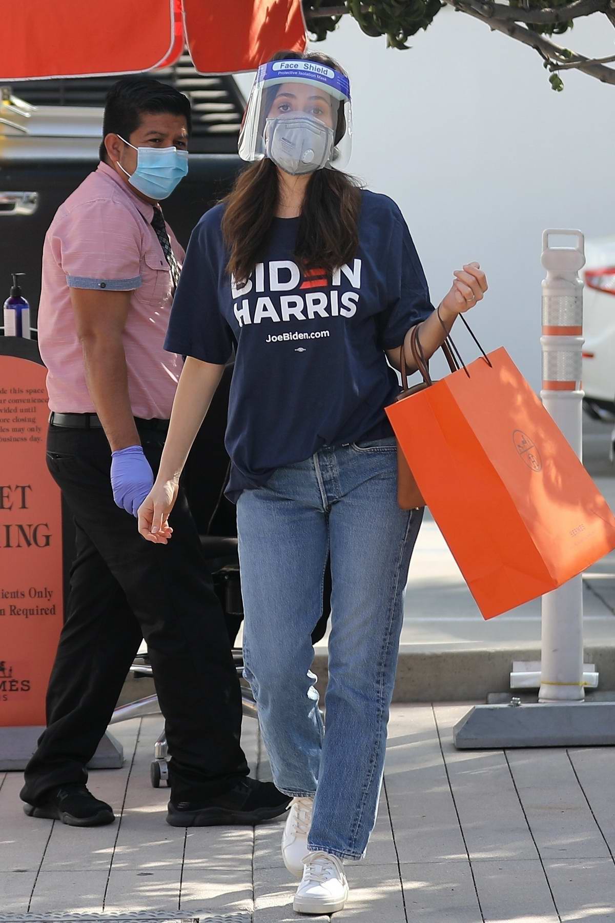 Emmy Rossum seen out on a shopping trip at Hermes on Rodeo Drive in Beverly  Hills