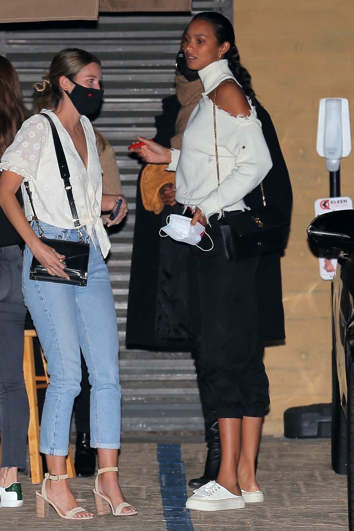 jasmine tookes and lais ribeiro spotted during a girls night out at nobu in  malibu, california-161120_3