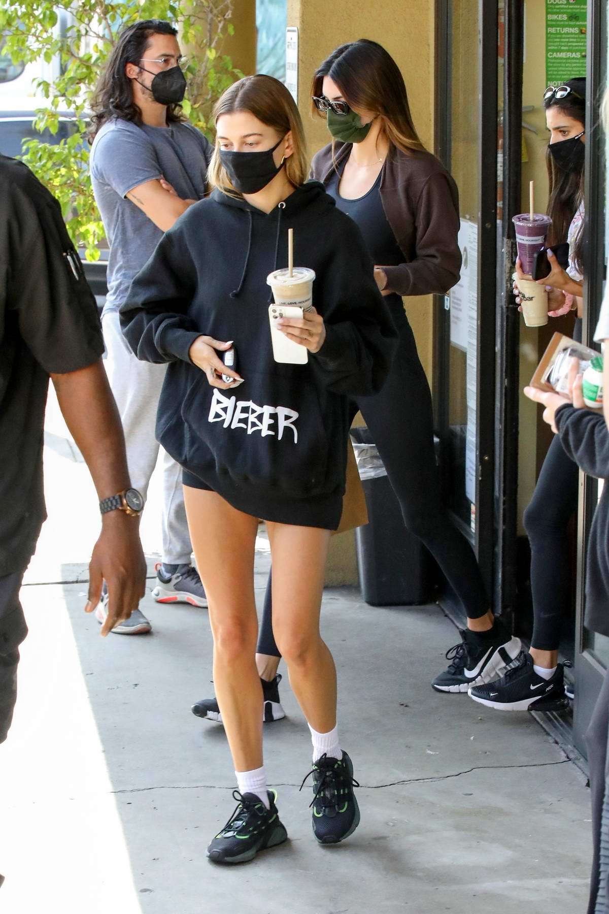 Kendall Jenner grabs coffee wearing a very sheer top in LA