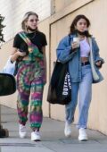 Vanessa Hudgens steps out in double denim during a shopping trip with BFF GG Magree in Burbank, California