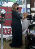 Ashley Tisdale shows her baby bump as she goes holiday shopping with husband Christopher French in Toluca Lake, California