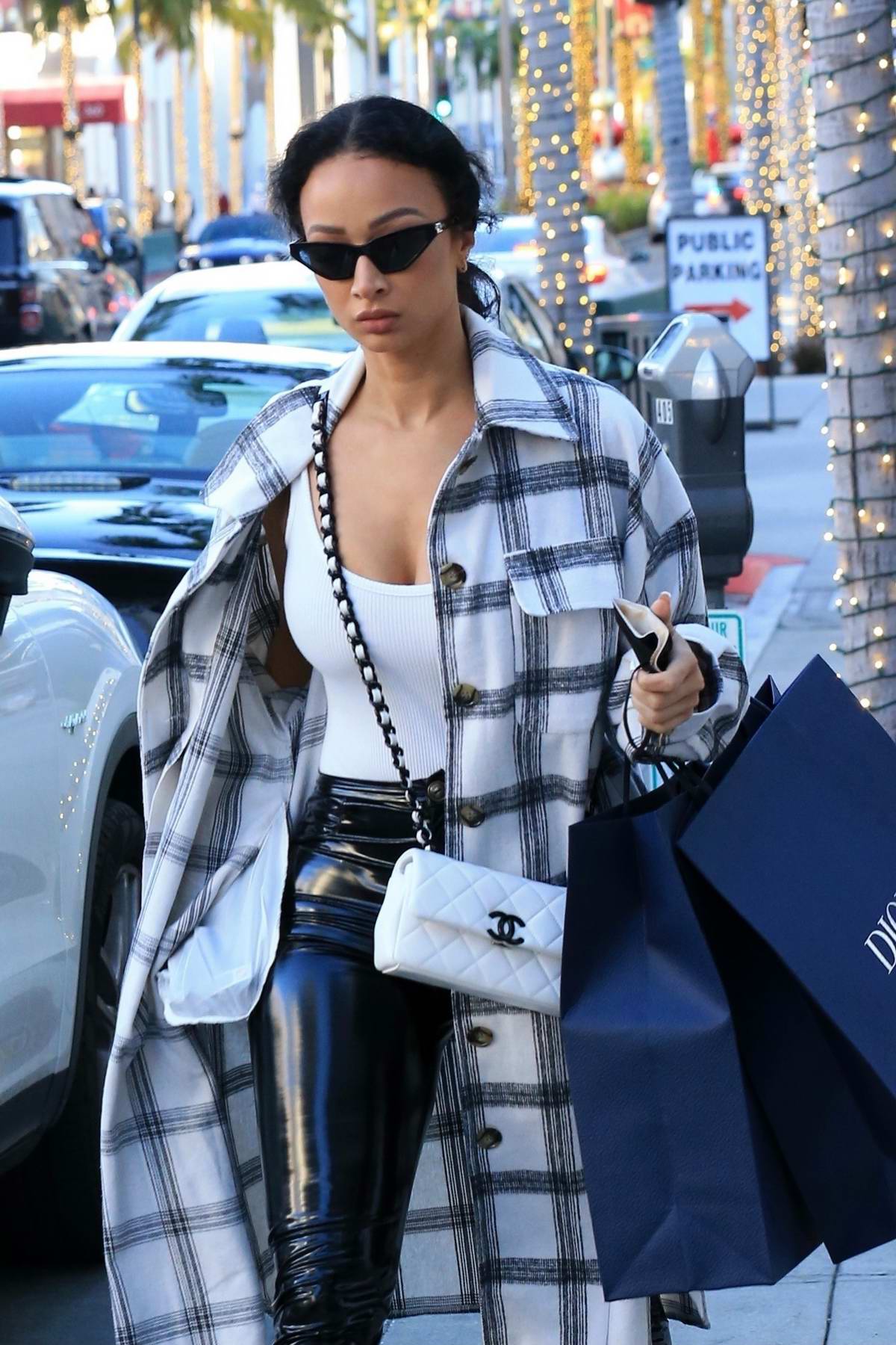 draya michele looks casually chic while out shopping on rodeo
