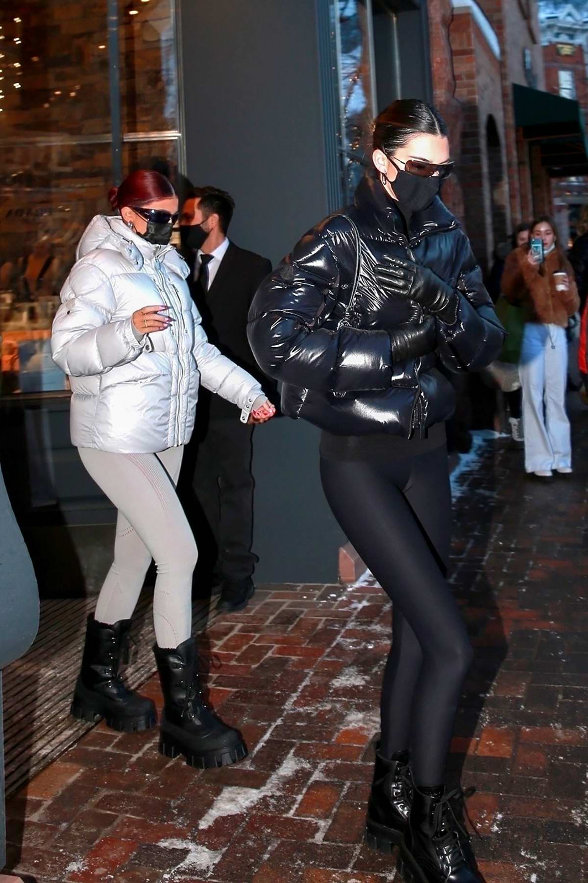 Kendall Jenner and Kylie Jenner put on a stylish display as they leave the  Prada store