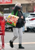 Ariel Winter keeps it cozy in a hooded jacket and sweatpants for a grocery run in Studio City, California