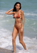 Chantel Jeffries flaunts stunning figure in a bikini while enjoying a beach day with Jocelyn Chew in Miami, Florida