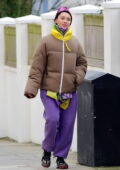 Iris Law bundles up in quirky attire while out with her boyfriend in London, UK