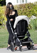 Jenna Dewan dons all-black as she steps out for a stroll with her son in Los Angeles
