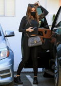 Sofia Vergara looks good in a black top and leggings while heading to a Pilates class in West Hollywood, California