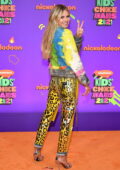 Heidi Klum attends Nickelodeon's Kids' Choice Awards 2021 at Barker Hangar in Santa Monica, California