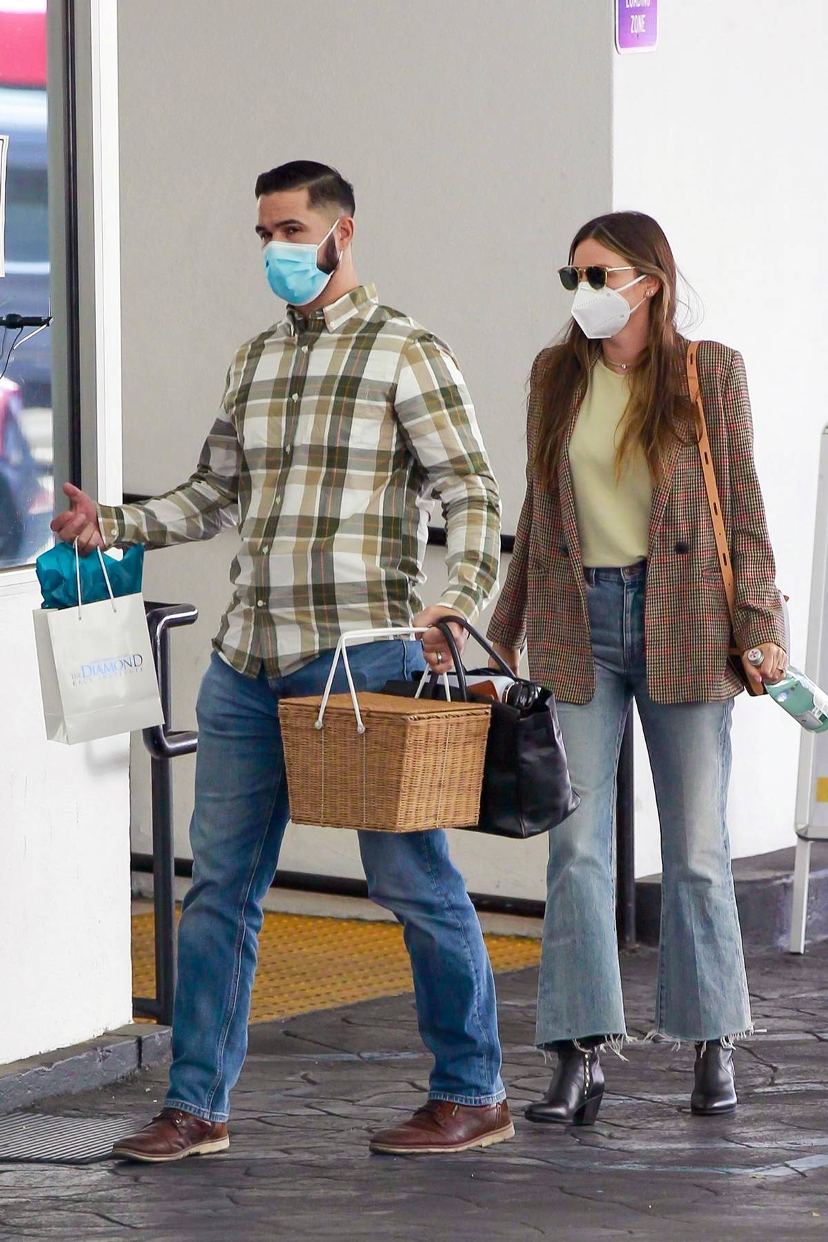 Miranda Kerr looks chic in a brown blazer with Louis Vuitton bag while  visiting a dermatology
