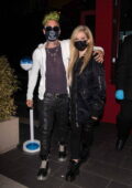 Avril Lavigne and Mod Sun enjoy a date night and make time for fans while leaving BOA steakhouse in Los Angeles
