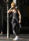 rita ora rocks a louis vuitton hoodie with black crop top and leggings as  she hits the gym in sydney, australia-101221_13