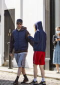 Suki Waterhouse and Robert Pattinson reunited after his movie 'Batman' wraps after a year of filming, London, UK